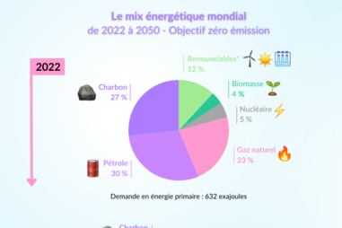 Mix énergétique mondial de 2022 à 2050